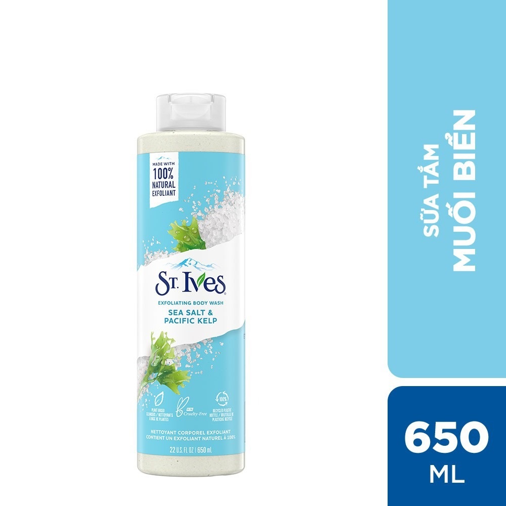 St. Ives Sea Salt & Pacific Kelp Exfoliating Body Wash 650ml
