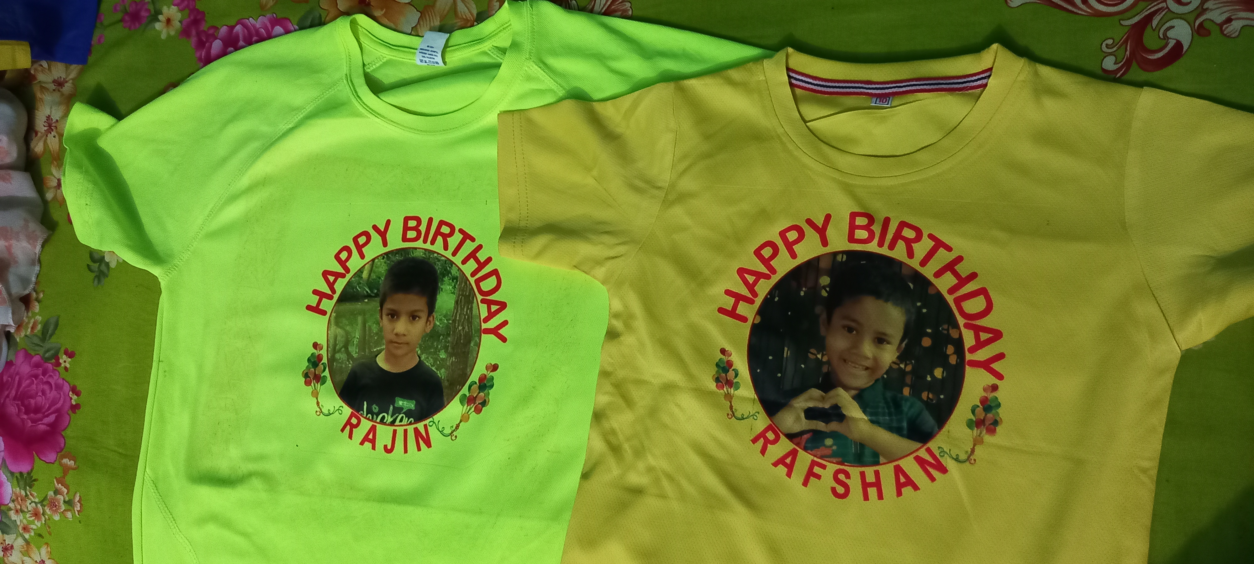 T-Shirt Print with Photo, logo and Text. 