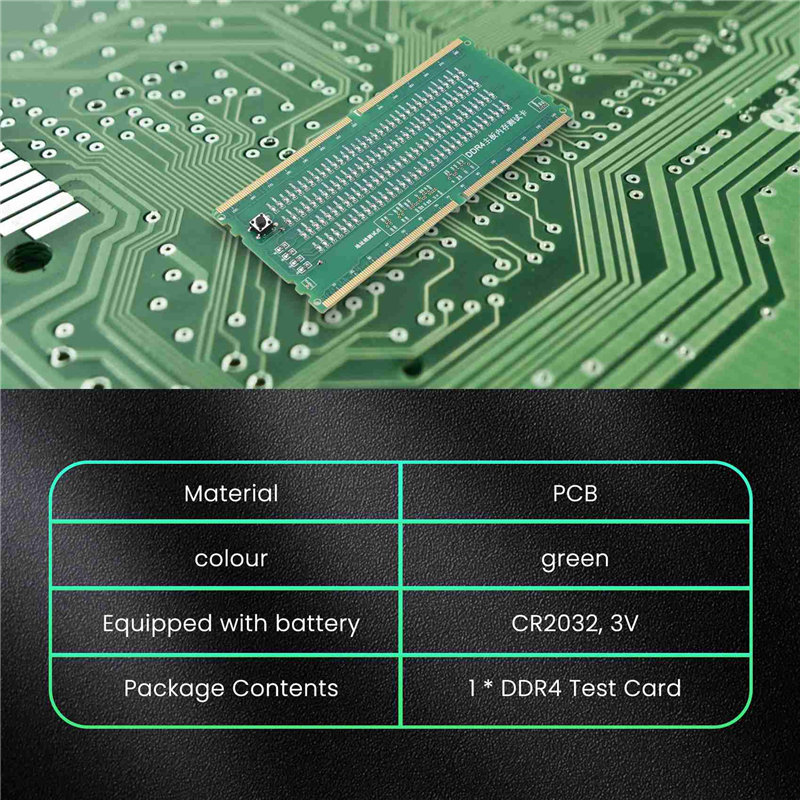 DDR4 Test Card RAM Memory Slot Out LED Desktop Motherboard Repair Analyzer Tester. 