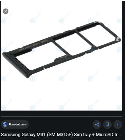 Samsung Galaxy M31 (SM-M315F) Sim tray + MicroSD tray. 