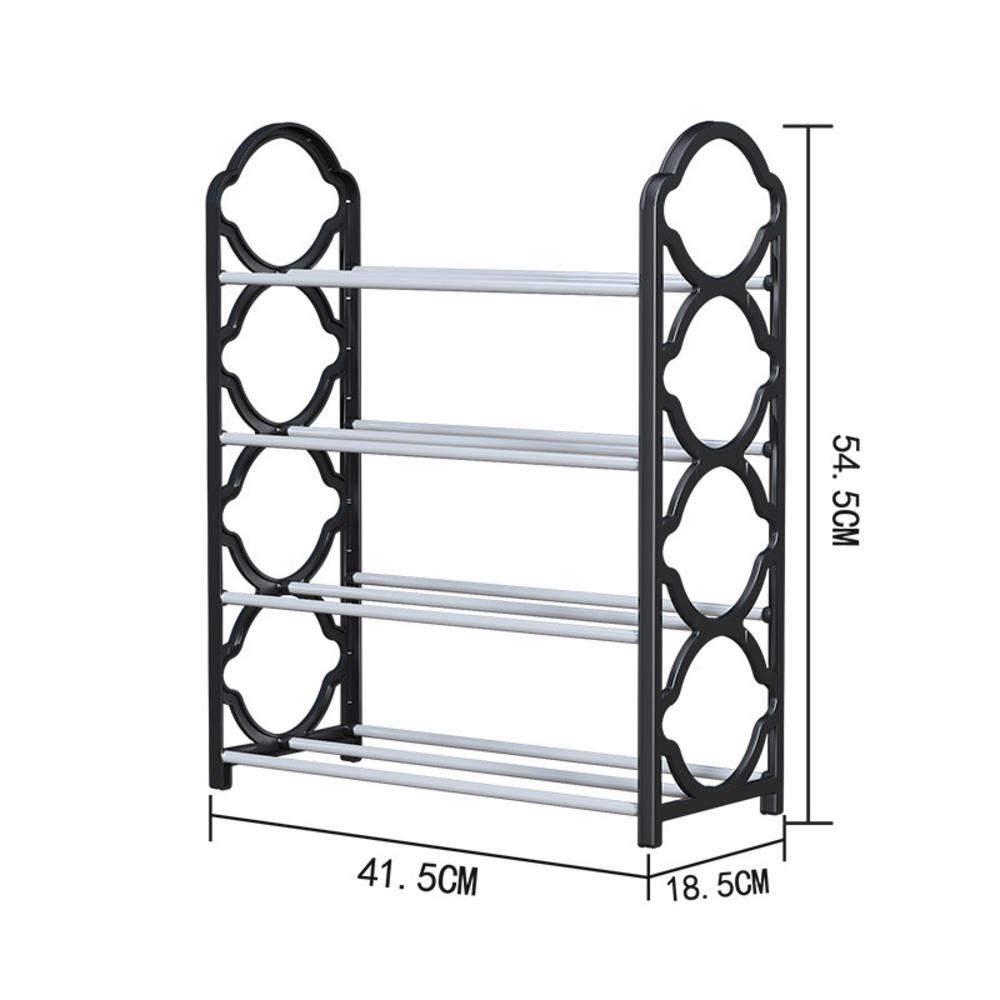 Lace Shoe Rack Four-layer Shoe Shelf Multi-layer Shoe Cabinet Dustproof Shoe Hanger Space-saving Shoe Rack. 