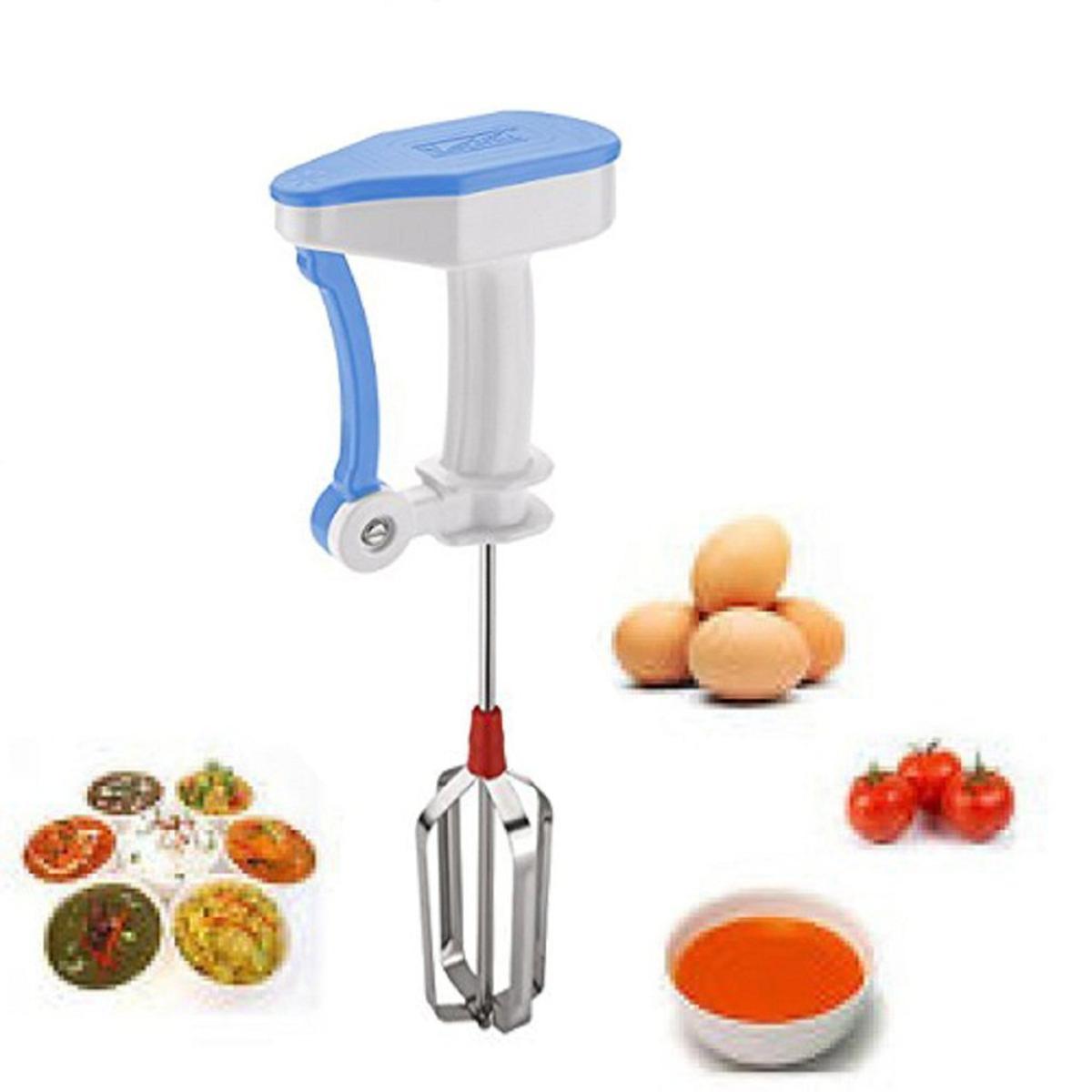 Power-free Hand Blender and Beater with High Speed Operation (Multicolour)