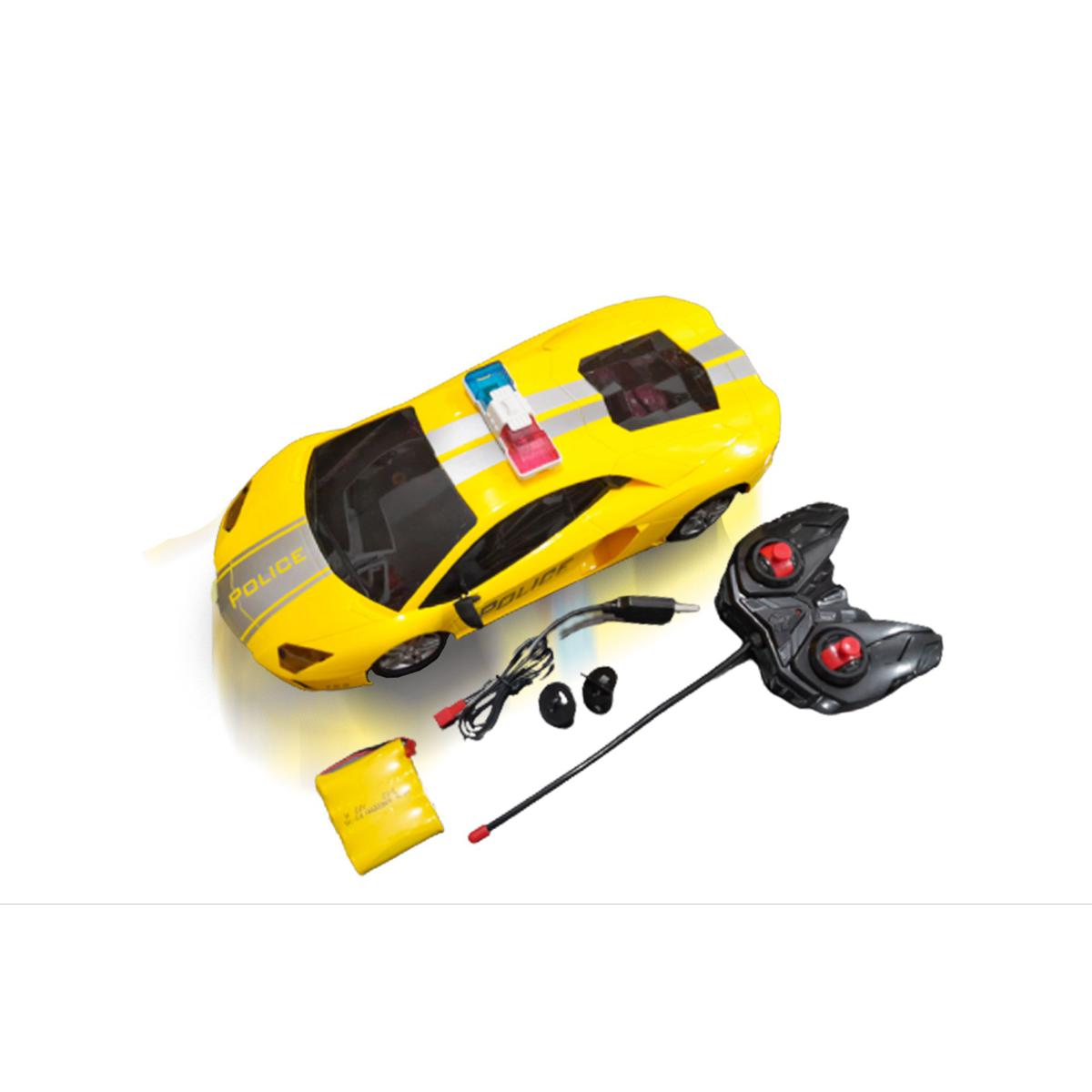Police Car Remote Gadi Plastic Life Style Section 3D Light Police