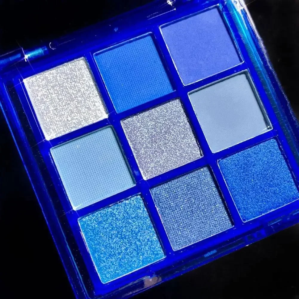 9 Colors Baby Blue Eyeshadow Makeup Pallete Matte Blue Eye Shadow Palette Shimmer Shine Diamond Yellow Neon Eyeshadow Palette Abandon Abandon. 