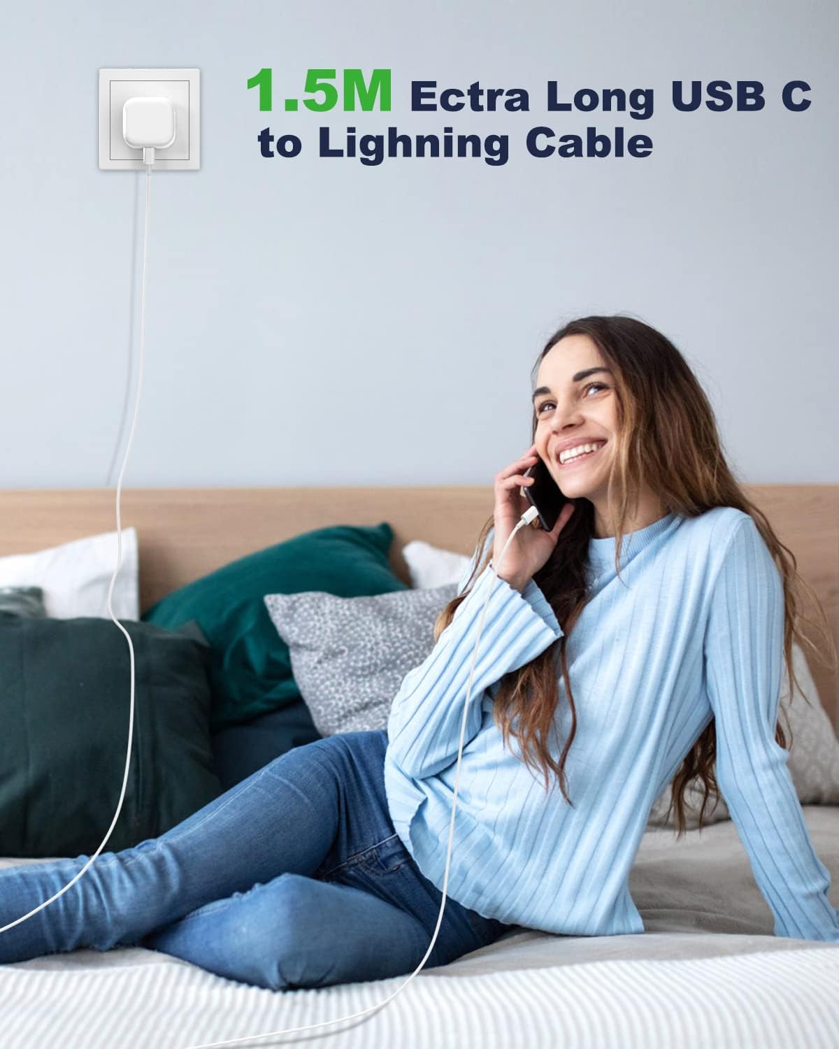 20W Fast Charger For iPhone 12/12 Pro/ 12 Pro Max/ 12 Mini/iPhone 11/11 Pro/ 11 Pro Max/ 13 14 XS XR X USB C Fast Charger Plug And Cable. 