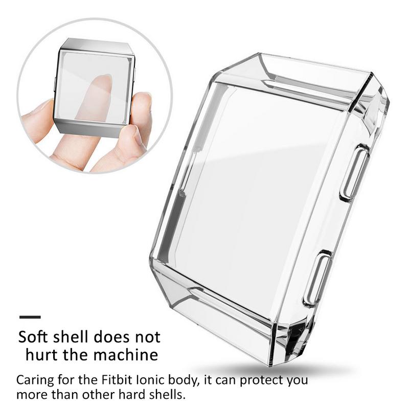 Screen Protector For Fitbit Ionic Watch Smart Watch TPU Comprehensive Cover Silicone Anti-fall Dust Protection Screen Case Cover. 