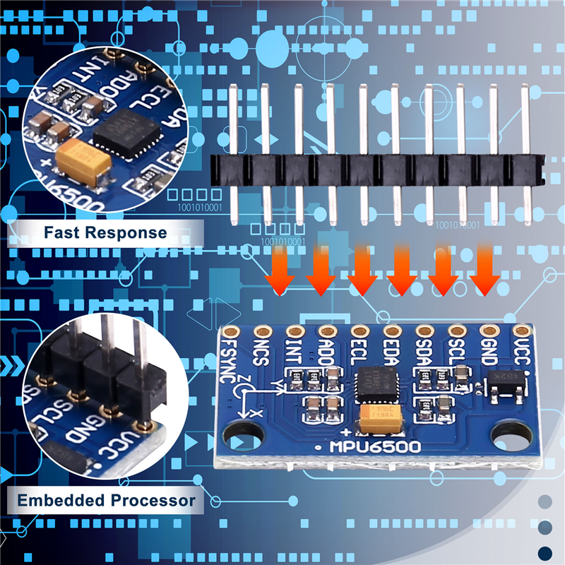 10Pcs MPU6500 Gyroscope Accelerometer Sensor Module. 