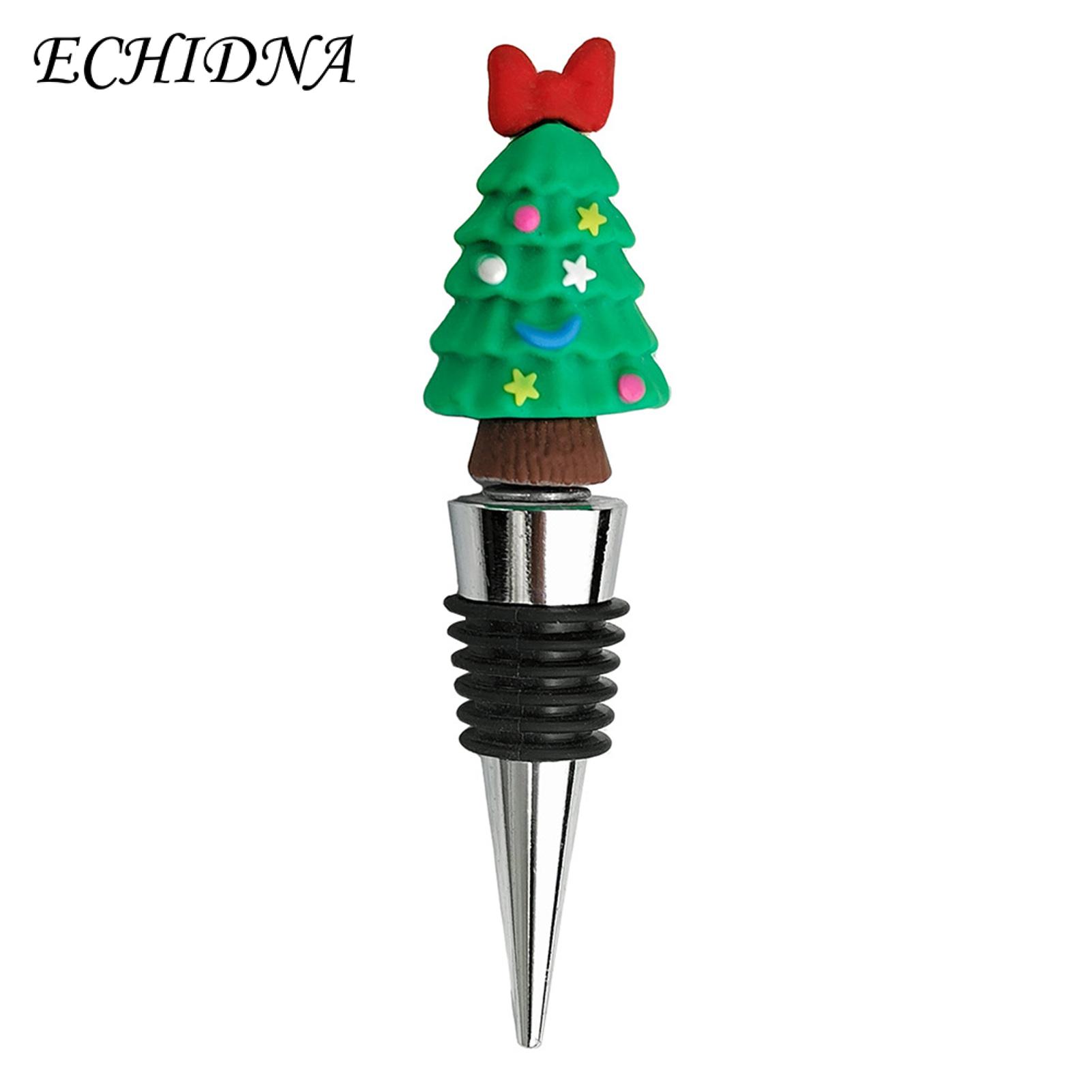 Wine Preservation Accessory Festive Christmas Wine Bottle Stopper Set Santa Snowman Xmas Tree Cork Sealer for Holiday Home Decor Perfect Gift for Wine Lovers in Asia Holiday Wine Bottle Stopper