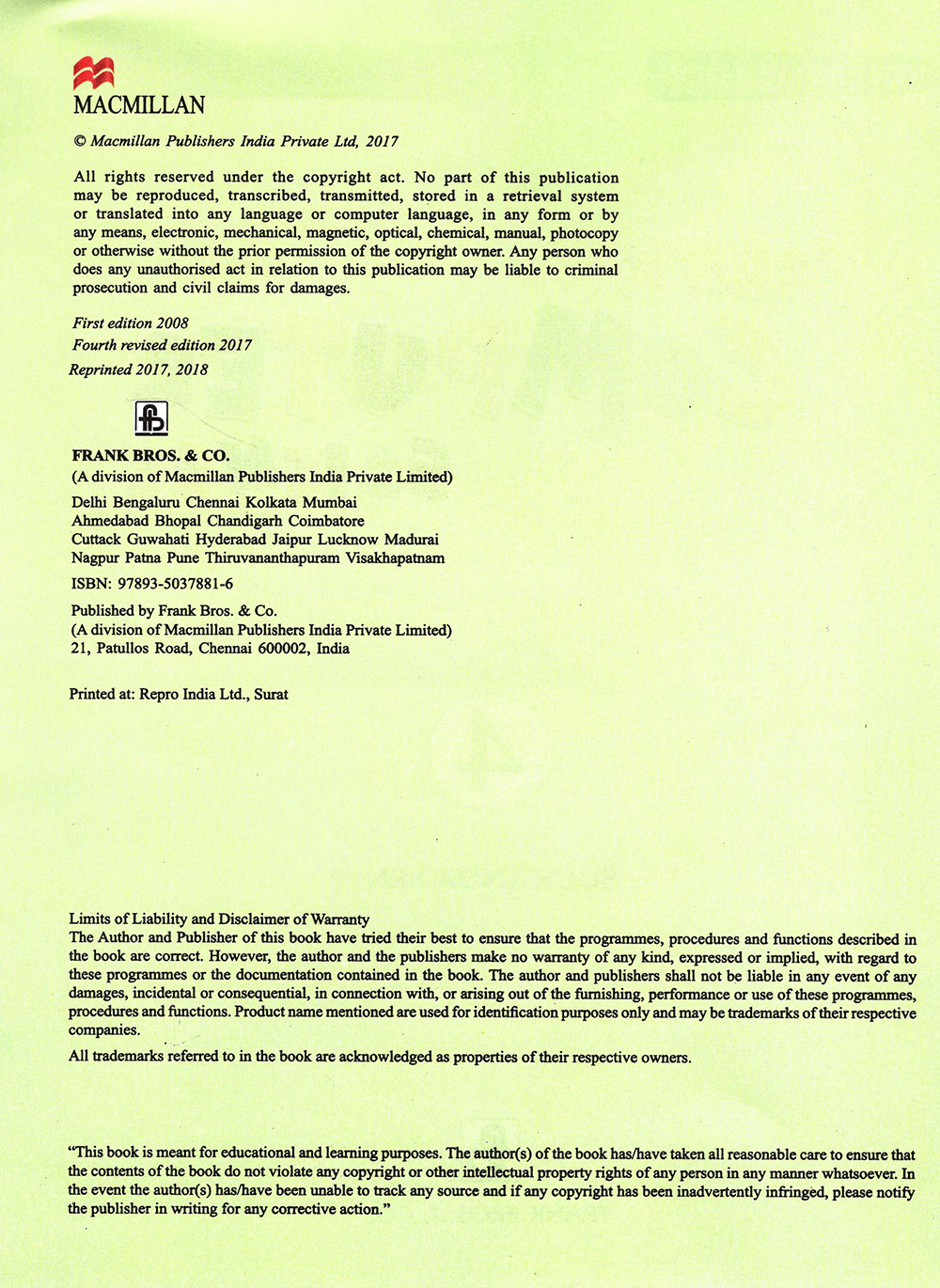Frank Computer Science 4 (Revised Edition). 