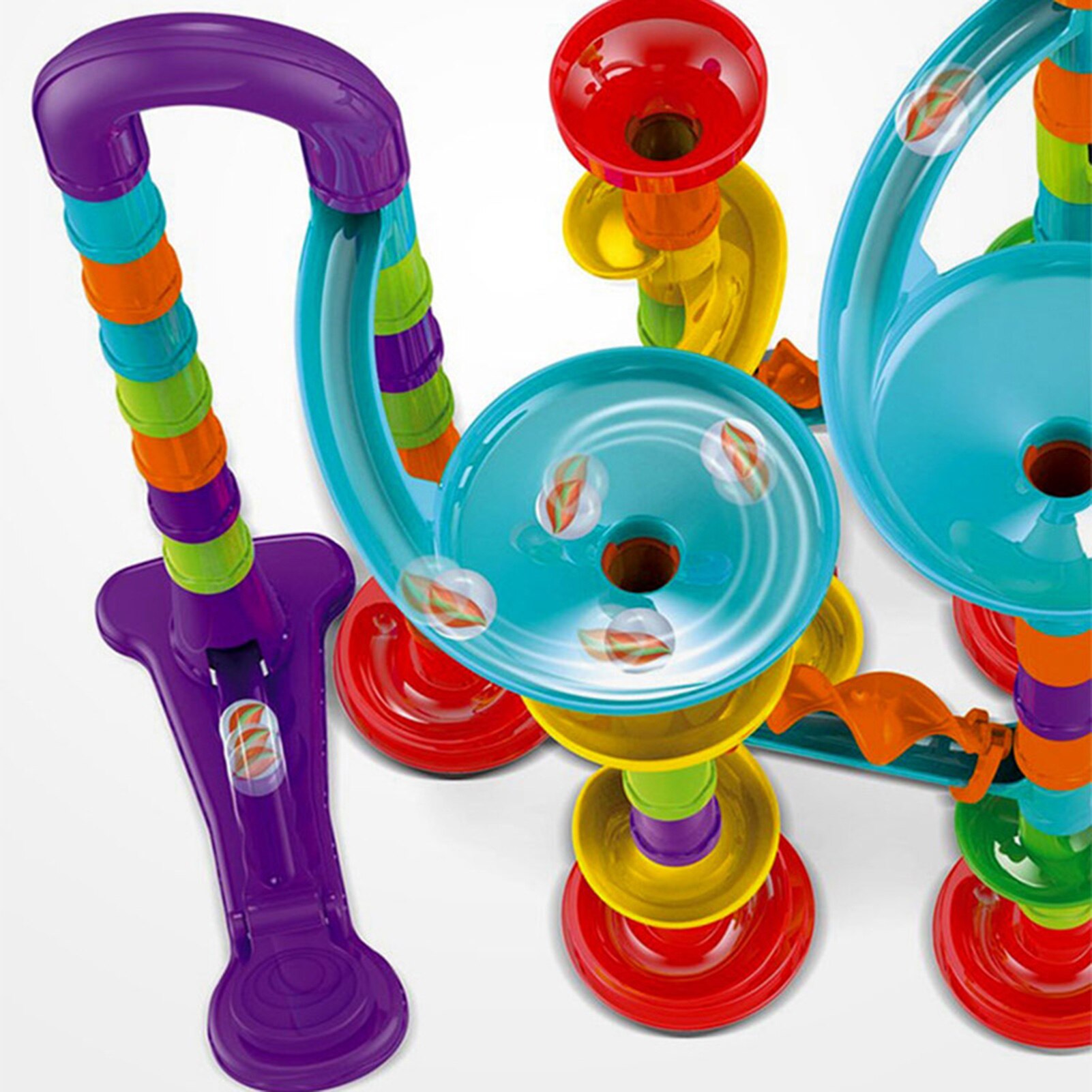 113 Piece Marble Run Marble Race Track Game Set Toy Set Educational Learning Construction Building Blocks Creative STEM Maze Toy. 