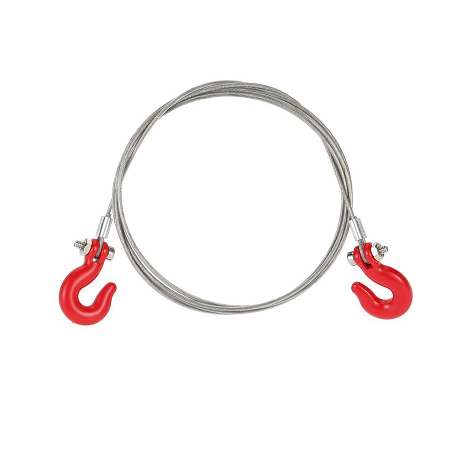 1 Pair Trailer Hook 1: 10 Scale Accessory for RC Crawler SCX-10 Truck & 1 Pcs 1: 10 RC Crawler Accessories Metal Trailer Wire Rope Tow Rope for RC Car 1/10 D90 Axial SCX10 Truck. 