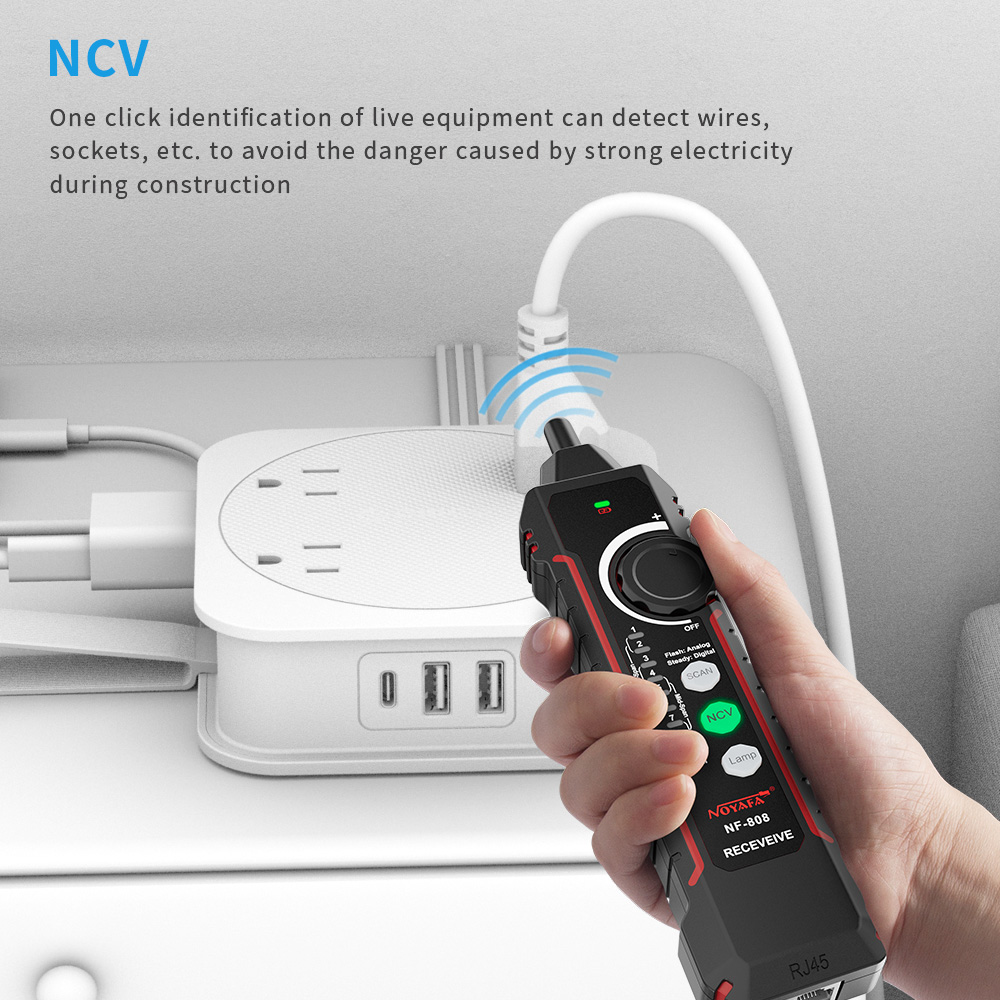NOYAFA Network Cable Tester CAT5 CAT6 Cable Tracker LCD Display Poe Tester Network Tools Support Continuity Test Wire Tracer. 