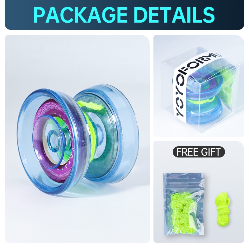 Yoyoformula [FREE GIFT] 1A/3A/5A Side Axis Gameplay 1A Beginner-specific Competition Practice Yoyo Plastic Professional Responsive YoYo Ball Bearing Toy for Teenager. 
