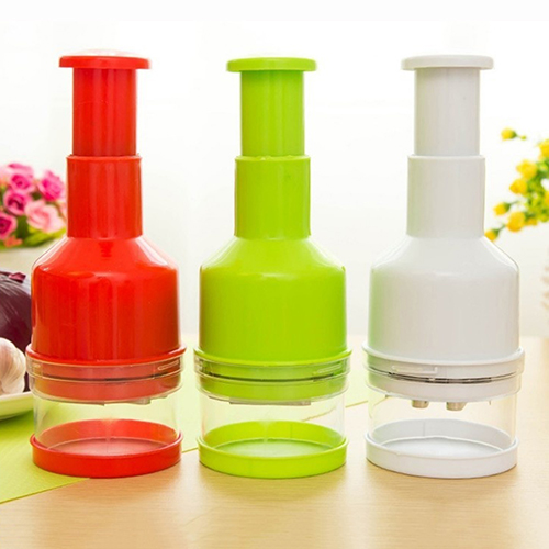 New Kitchen Pressing Vegetable Onion Garlic chili Food Slicer Chopper Cutter Peeler Dicer Home Kitchen Tool Random Color. 