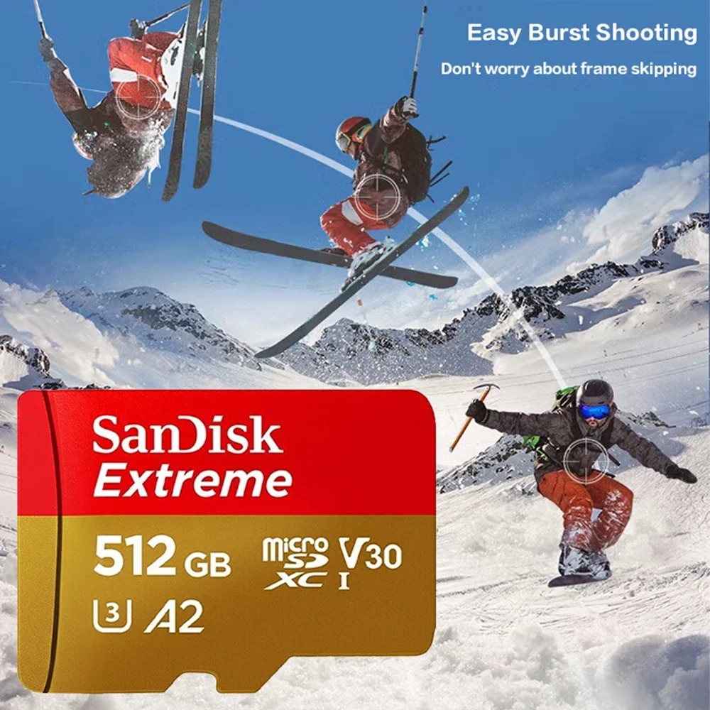 Sandisk Original Memory Card Extreme Micro SD Card A2 A1 V30 U3 Flash Cards 64GB 32GB TF Card 128GB Memory Microsd For DJI. 