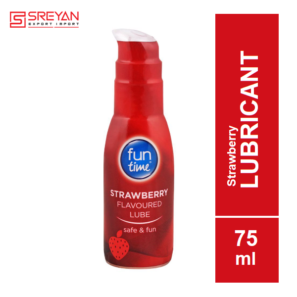 Funtime Strawberry Stimulating Water Based Lubricant Gel - 75ml (Made in UK). 