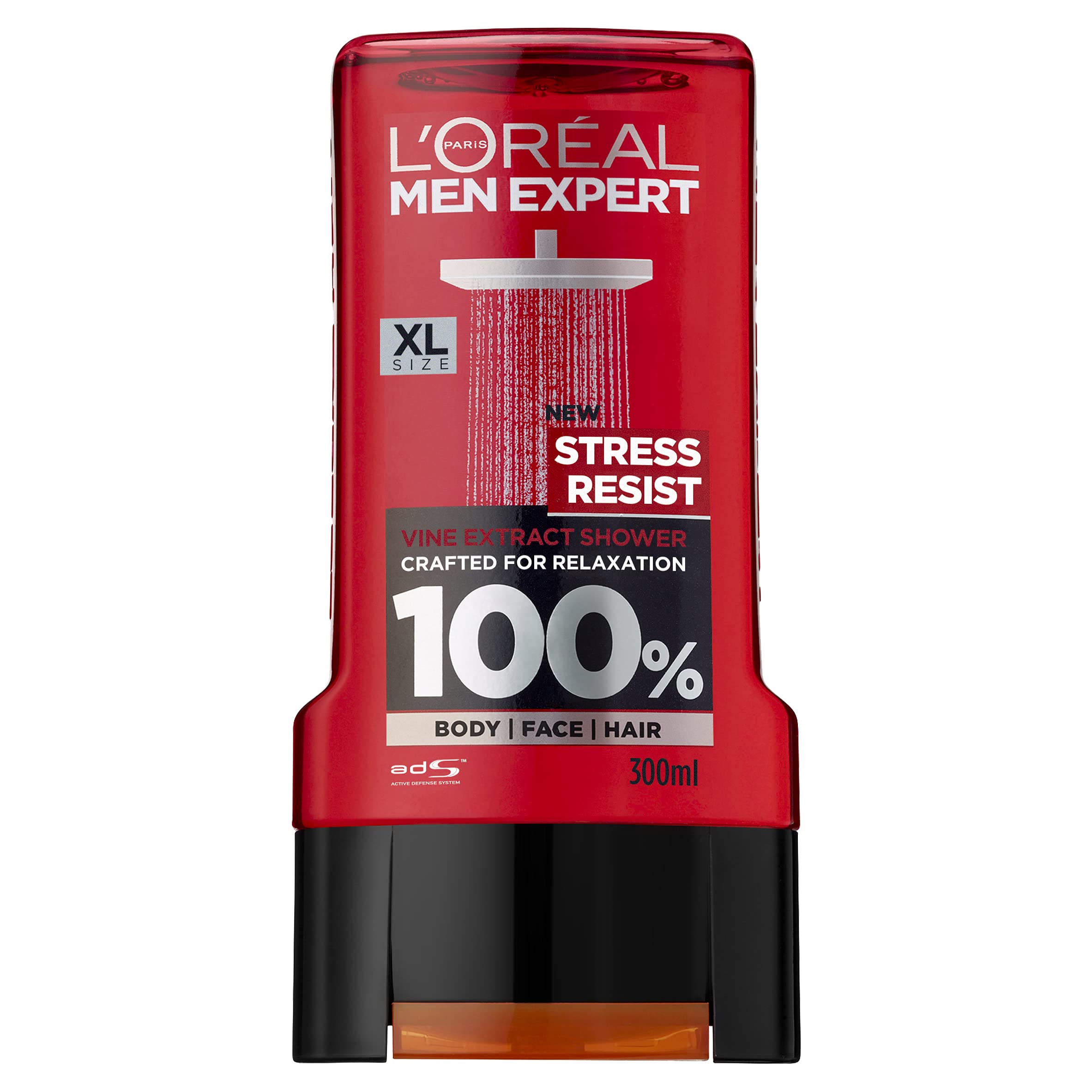L'Oréal Men Expert Stress Resist Shower Gel for Men, 300 ml, Pack of 6,  Bulk Buy : Amazon.co.uk