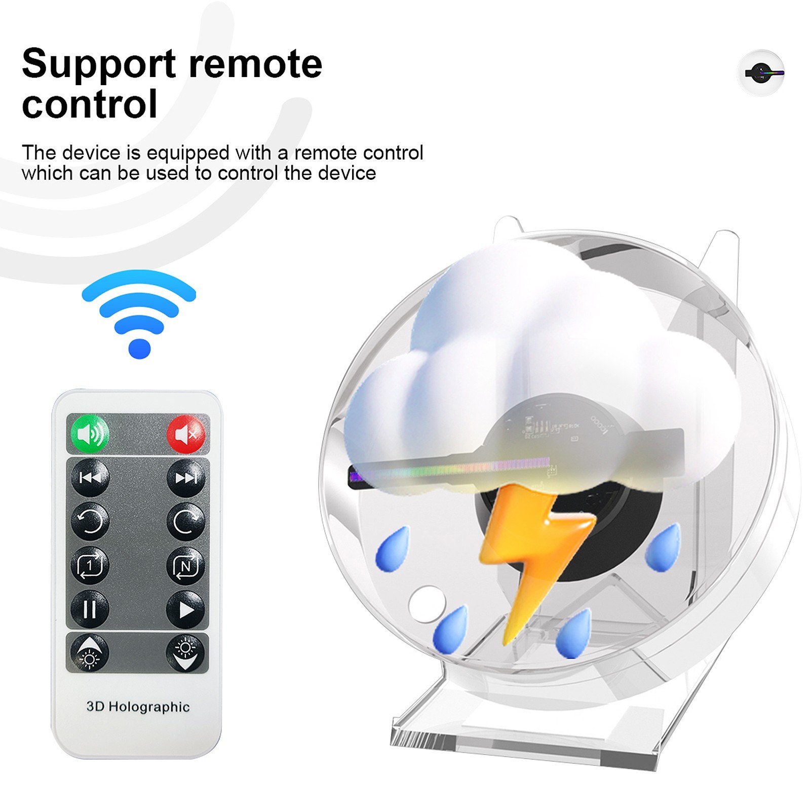 3D Naked Eye 3D Hologram Projector Advertising Display Fan Advertisment Video Player 16GB Memory Card. 