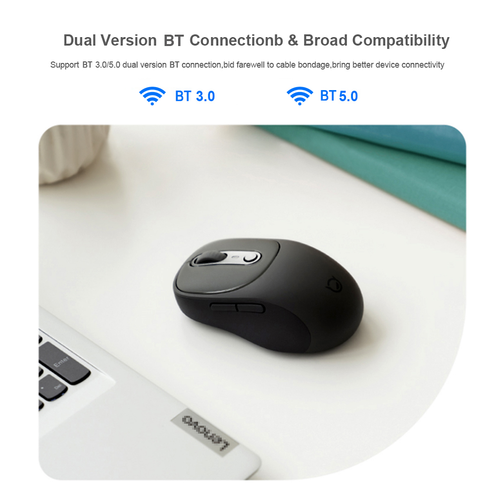Lenovo Xiaoxin Plus Bluetooth Mouse Mute Button Light Sound Portable Office Game Universal Charging Mouse. 