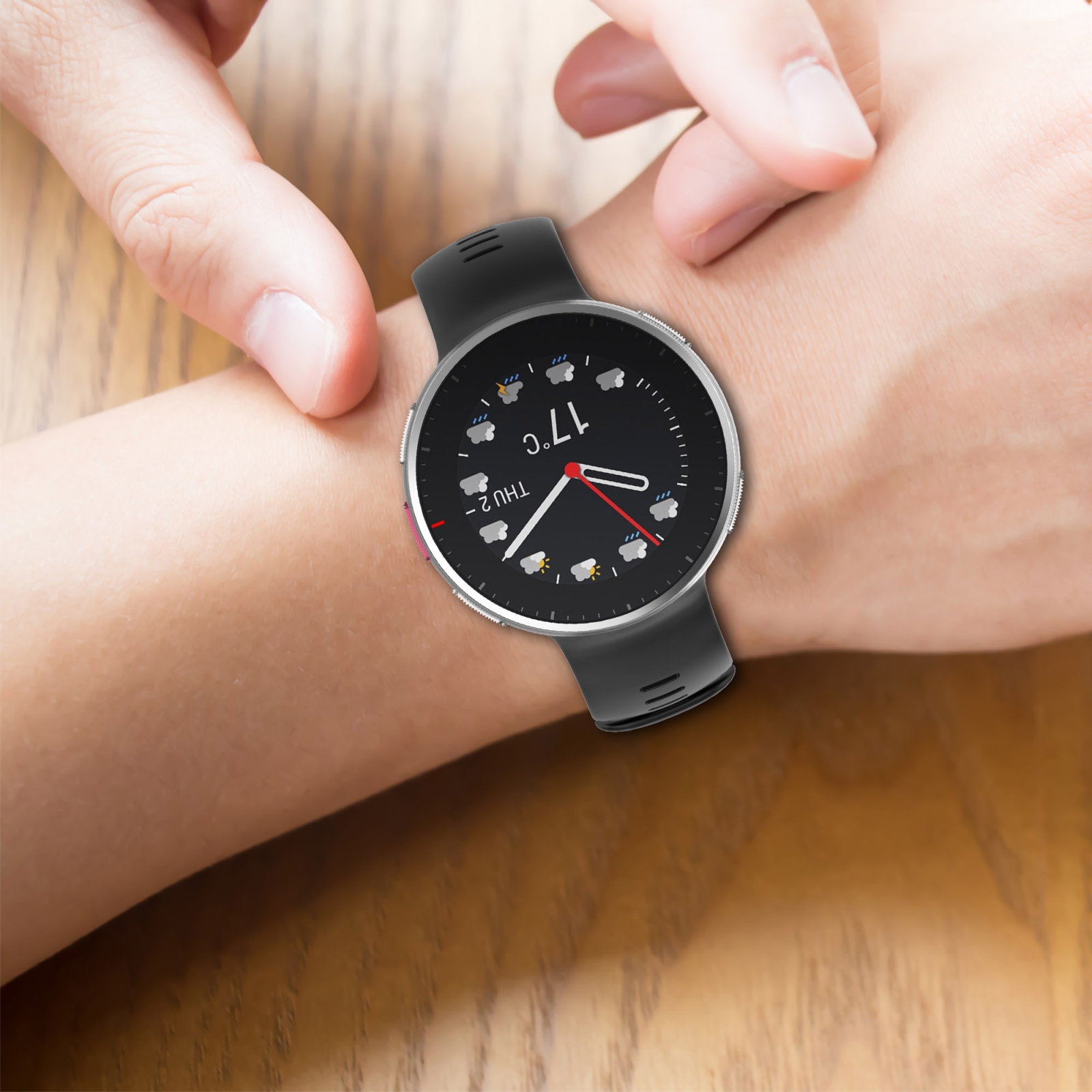 （COD)Two-color Silicone Watch Band for POLAR Vantage V2 with Raw Ears. 