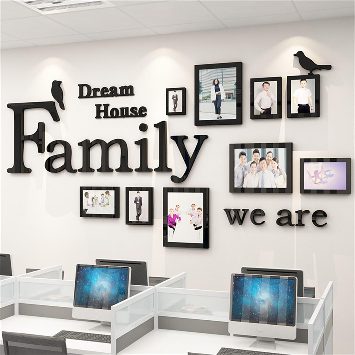 Frame Wall Sticker Family Dream House Decoration Art Office Home Decor Black Family Frame Pictures Home Hanging Wall Collage Decor Wedding 220 111cm Black 220 111cm Buy Online At Best Prices