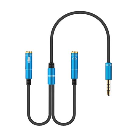 Braveheart 3.5mm Mic Headphone Splitter Audio Cable Male to 2 Female Headphone Audio Cord Line. 