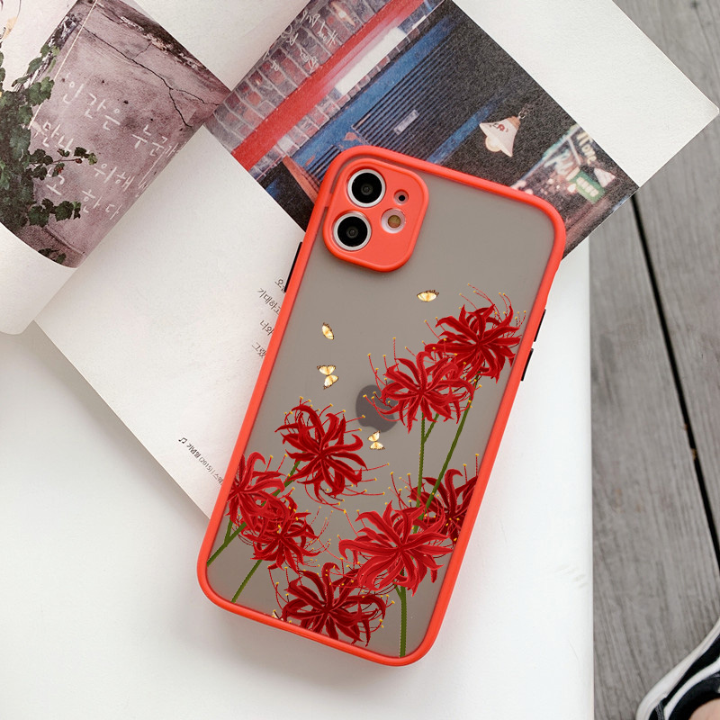 XS Maxro maxi 11 17 8 pl Butterfly Lavender Higan Flower Phone Case for iphone us 12 13 min5 14 p X XR Shockproof Case Cover. 