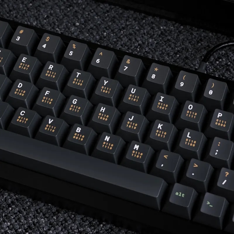 qpbt Terminal Keycaps Cherry Profile PBT Dye Sublimation Mechanical Keyboard Keycap For MX Switch ISO Enter 61/64/75/84/87/980. 