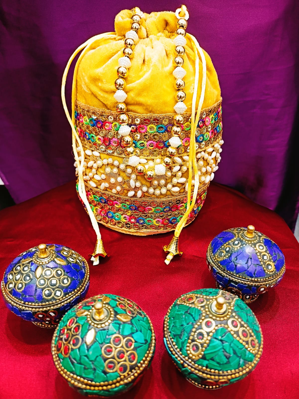Jaipuri Bags Potli Batwa Women's Bags Nakshi Design Handicrafts