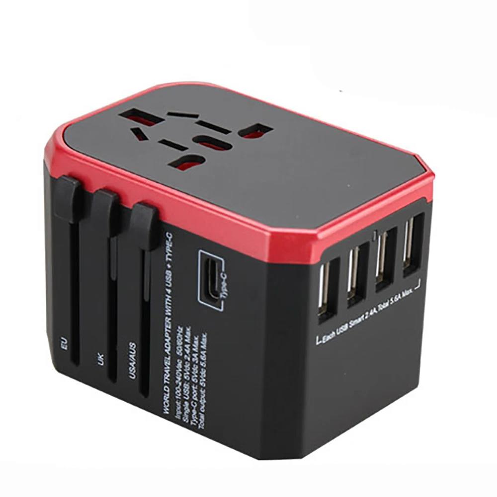 Melery Travel Smart Adapter International Plug Adaptor Wall USB Type C Charger AC Power US EU UK AU for iPhone iPad Android. 