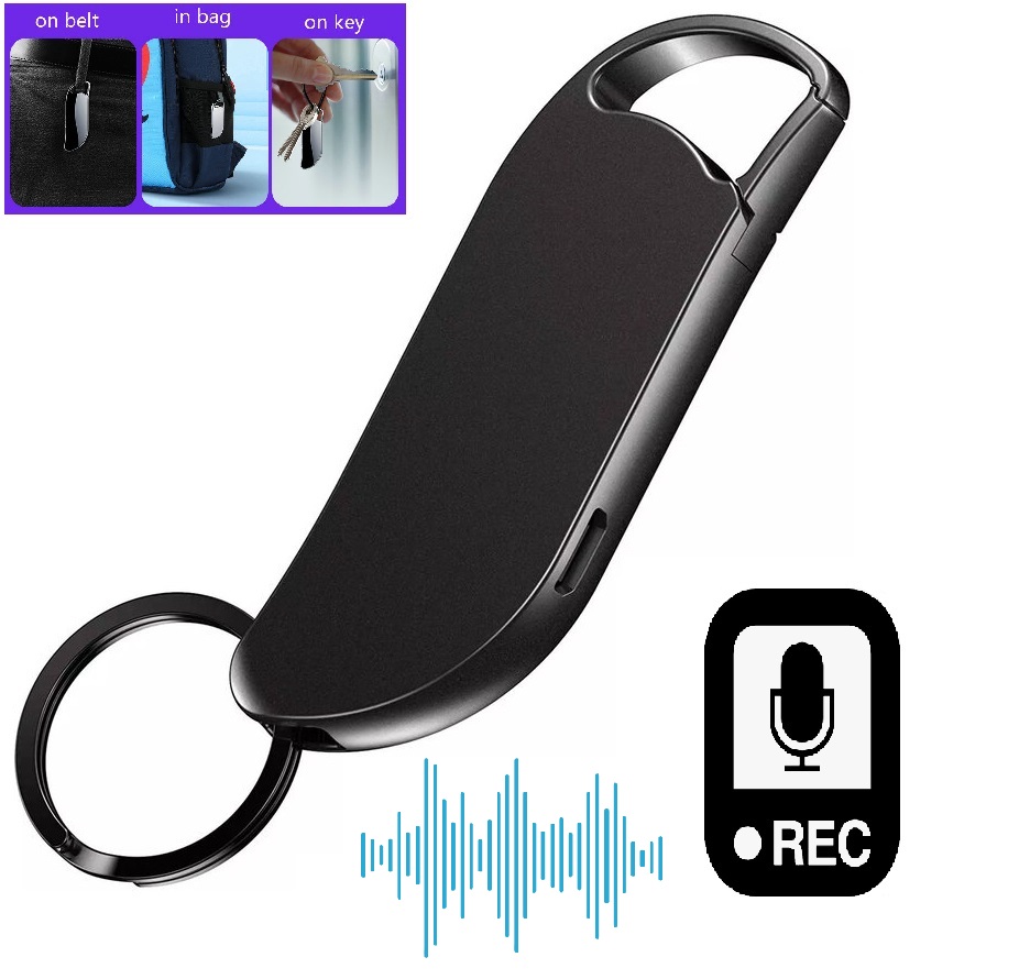 V11 KeyRing Digital Voice Recorder With MP3. 