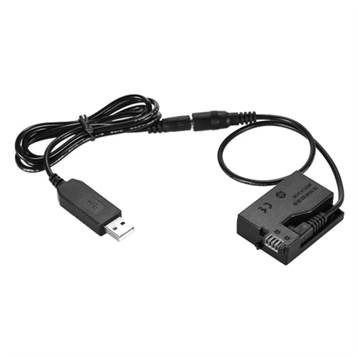 DR-E8 Dummy Battery Coupler USB Adapter Cable Component for LP-E8 for Canon EOS 550D 600D 650D 700D DSLR Cameras