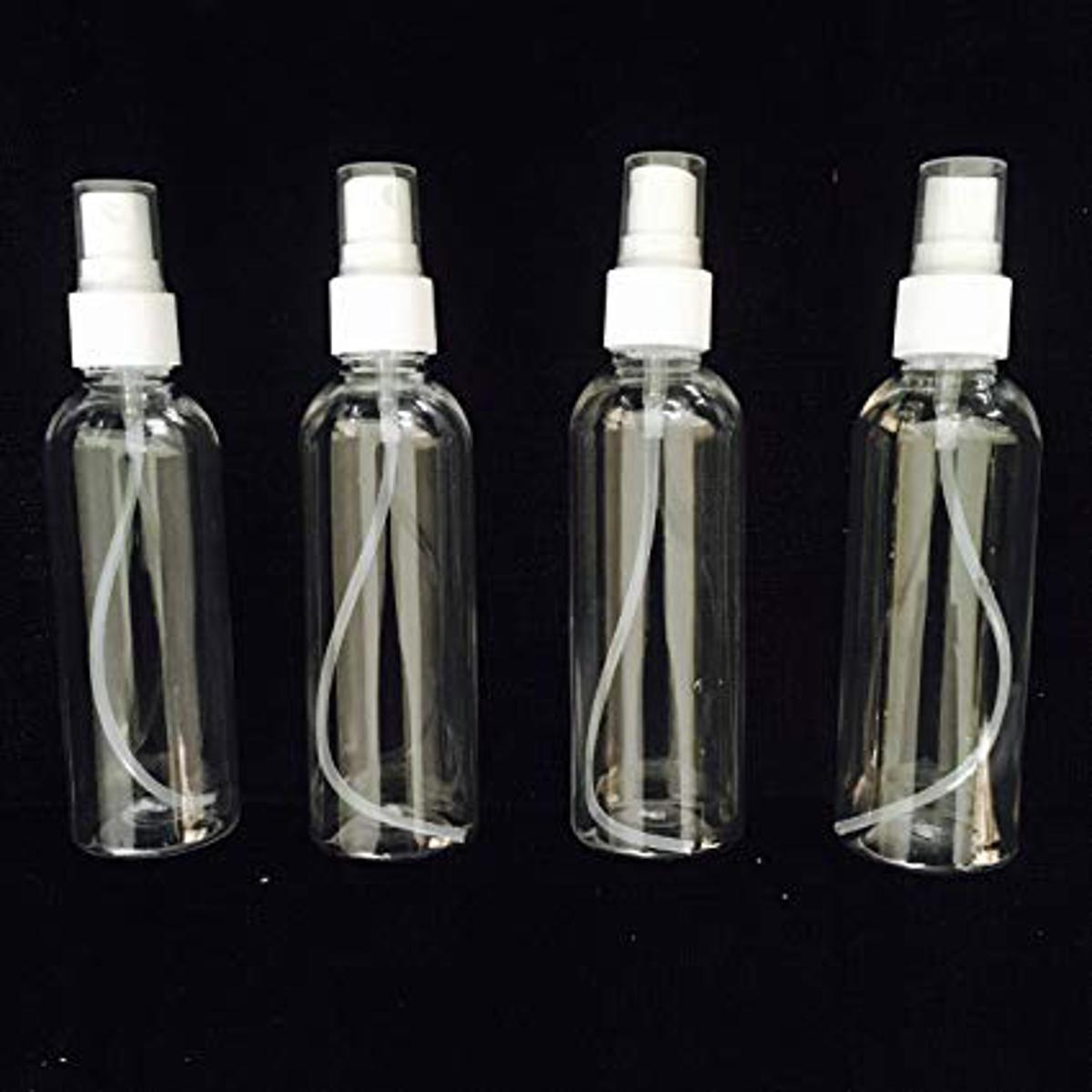 Plastic Spray Bottle - 100ml Capacity (Set of 4) This set includes four 100ml plastic spray bottles ideal for various applications. 