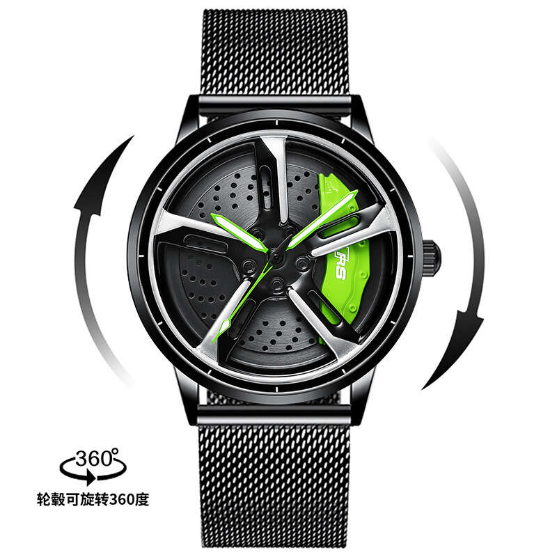 SVJ Car Hub Modification rs7 Men's Hydraulic 3D Hollow Quartz Watch. 