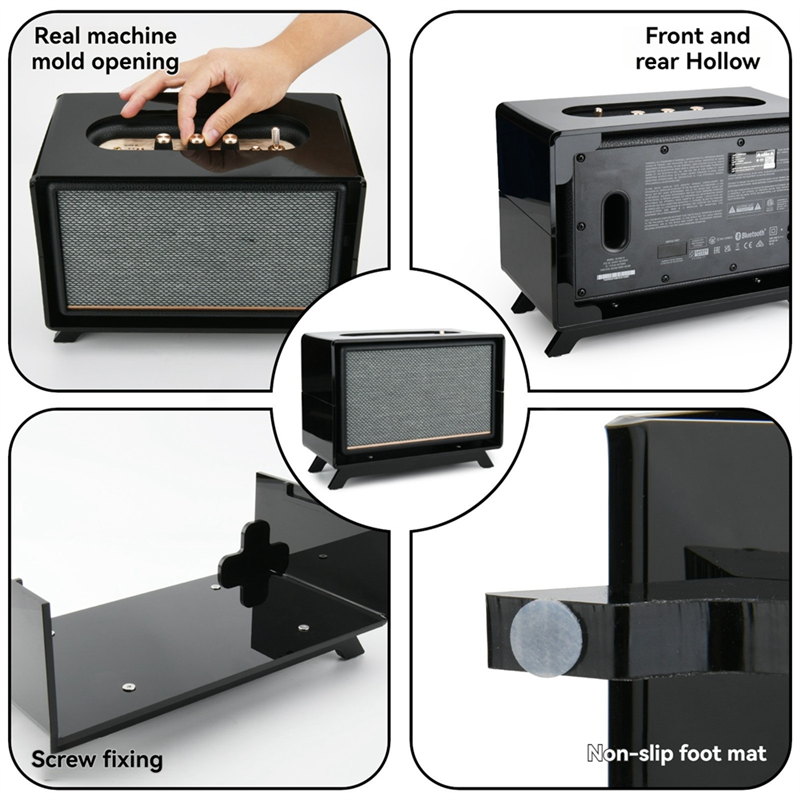 Retro Acrylic Desktop Display Stand for Acton III Bluetooth Speaker Organize and Showcase. 