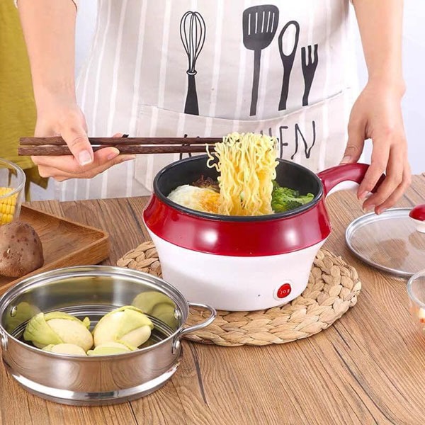 Mini Electric Multi Cooker with Steamer - Compact and Convenient Cooking Solution - Durable stainless steel construction. 
