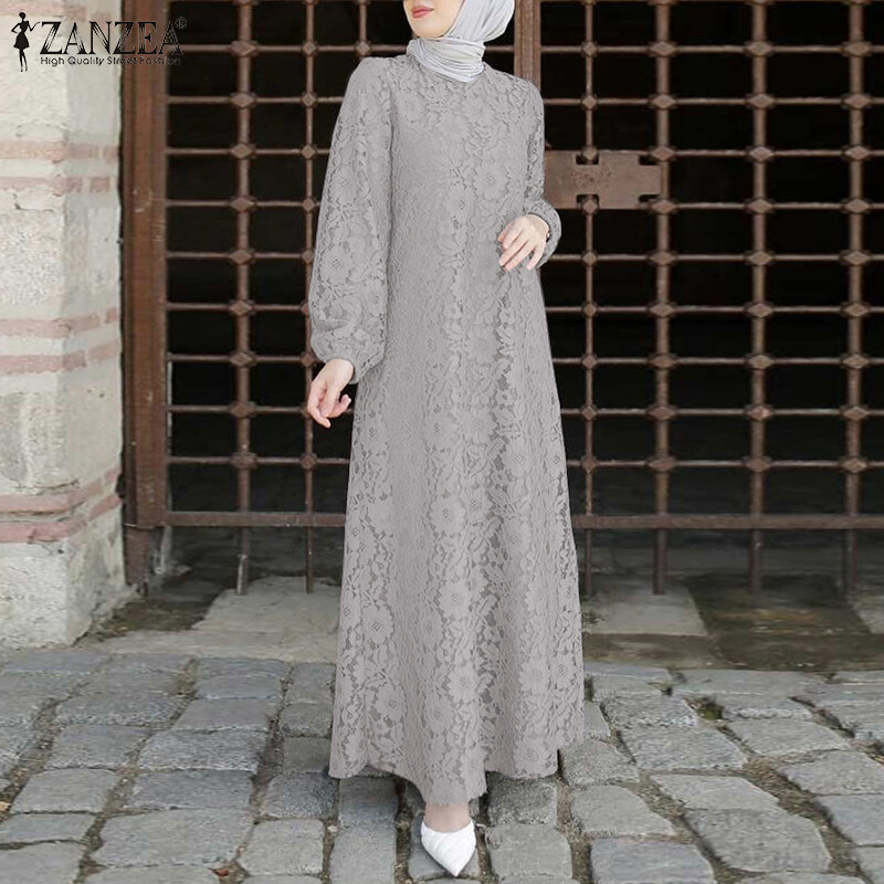 ZANZEA Muslimah Women Muslim Lace Patchwork Long Sleeve O Neck Loose Maxi Shirt Dress | Daraz.com.bd ZANZEA Muslimah Women Muslim Lace Patchwork Long Sleeve O Neck Loose Maxi Shirt Dress | Daraz.com.bd