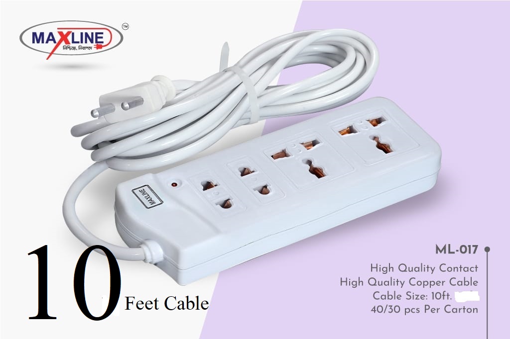 Multi Plug ML-017 Multiplug 4 Port Extention Socket. 