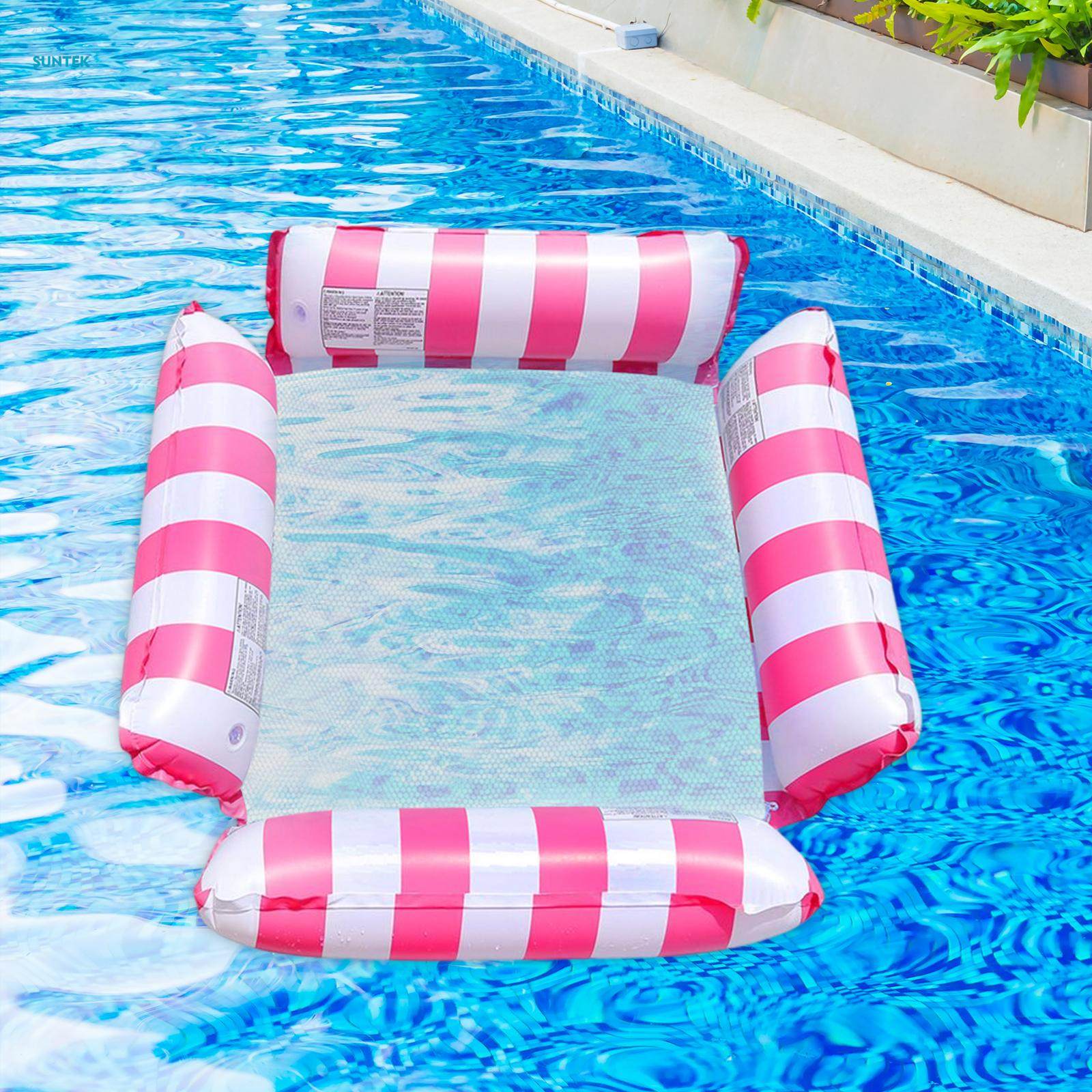 , Inflatable Floating recliner, Buoyancy Inflatable Bed Float Lounge Chair, Water Hammock for Beach, Swimming Pool, Vocation. 