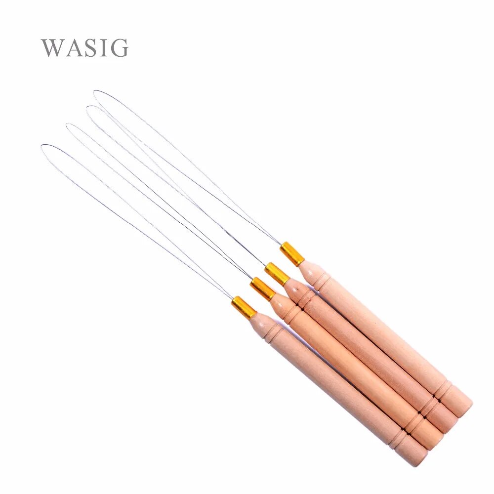 12 pcs micro rings loop tool loop threader pulling needle used with hair plier and beads for human hair feather extension tools
