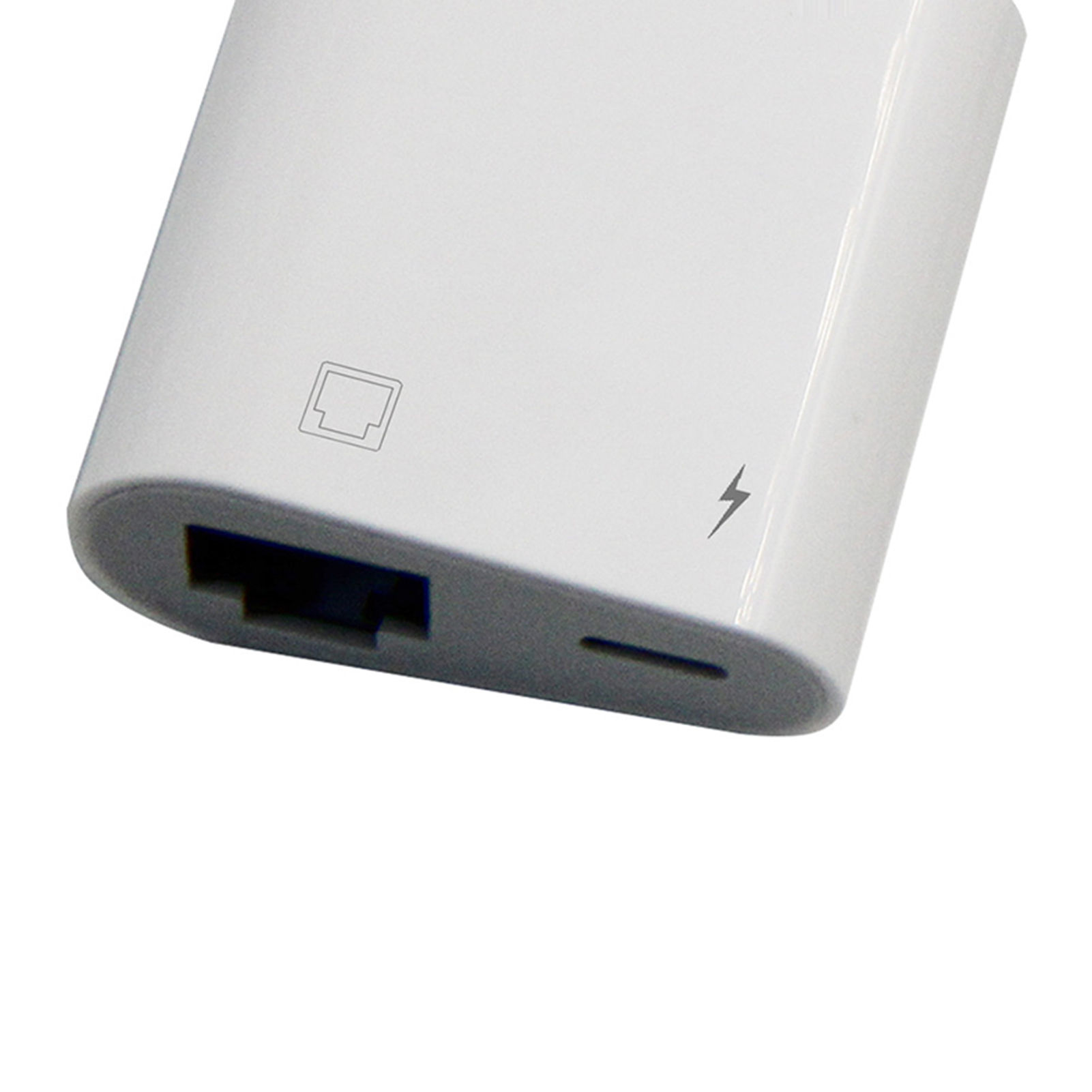 Portable Durable 8Pin to RJ45 ABS Plug Play Ethernet Converter Adapter for Apple Mobile Phone. 
