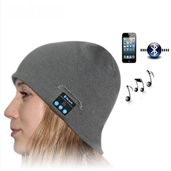 Soft Warm Beanie Hat Bluetooth Music Smart Cap Headset Speaker with Mic. 