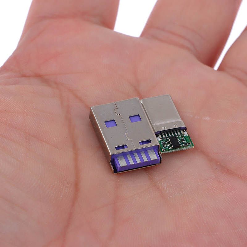 DIY OTG Data Charge Kit 1 Set Fast Charge Type-C USB 65W 6.5A Male Connector Welding With 5Pin PCB Type A Male 6 Pin USB. 