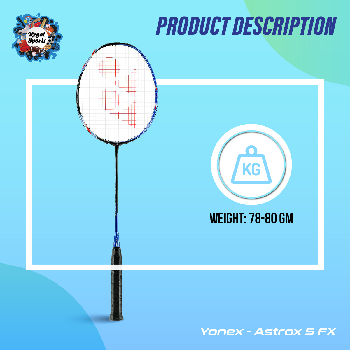 Badminton Racket - Yonex - Astrox 5 FX. 