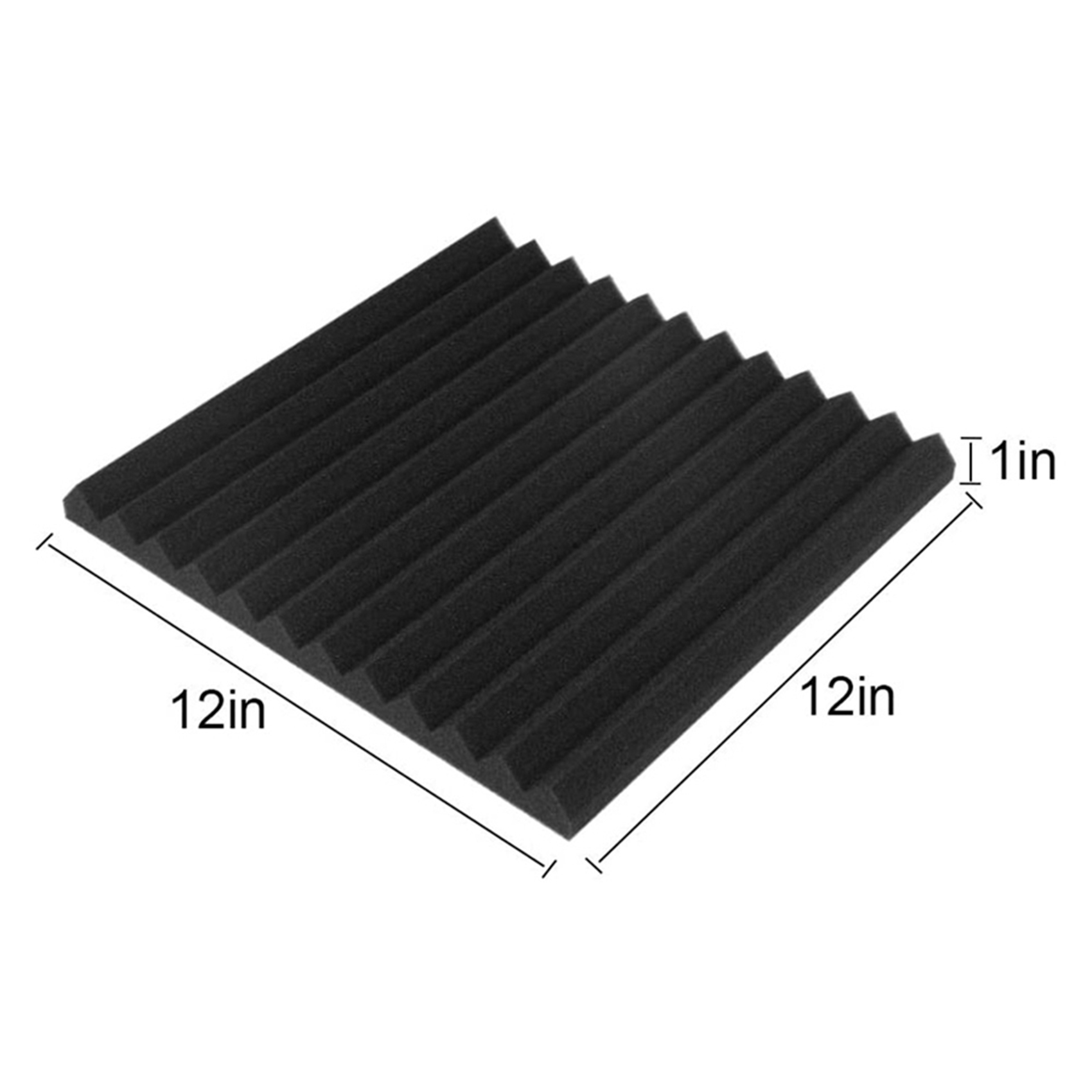 96 Pcs Sound Insulation Board Acoustic Panel Studio Foam Wedge Fireproof Soundproof Cushion Wall Board,2.5 x 30 x 30cm. 