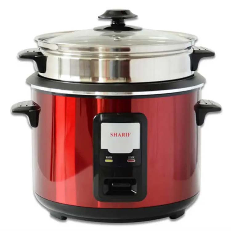 VISION 3.00 Liter 3 IN 1 Automatic Rice Cooker - Double Pot (SS and Non Stick) with Glass Lid