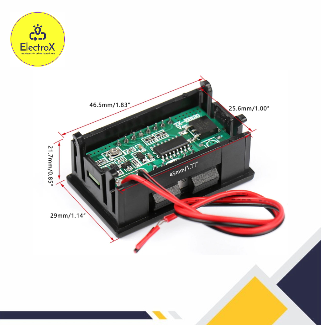 12V Battery Capacity & Charging Level Indicator With Voltmeter Module. 