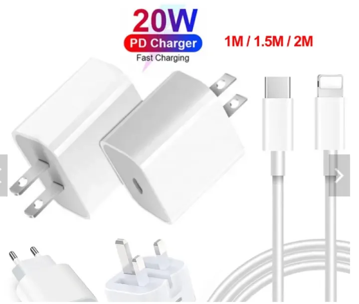 2023 The Cheapest Original PD20W UK US EU 2M Wall chargers for iPhone Fast  charging for lighting USB-C Cable power adapter : Buy Online at Best  Prices in Bangladesh 