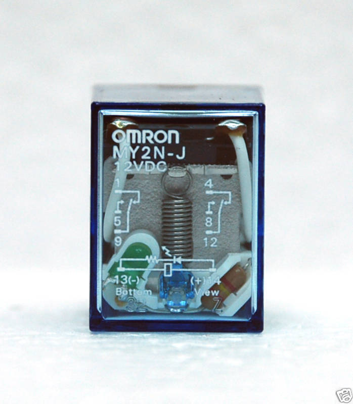 OMRON 12vdc Relay MY2N-J ( MY2NJ MY2N MY2 ) Coil= DC 12V 12VDC DPDT 5A 125/250VAC. 