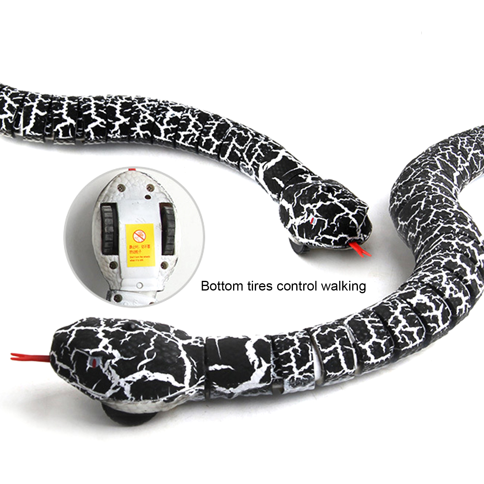 Infrared Remote Control Simulation Snake Realistic Modeling Animal Spoof Toy. 